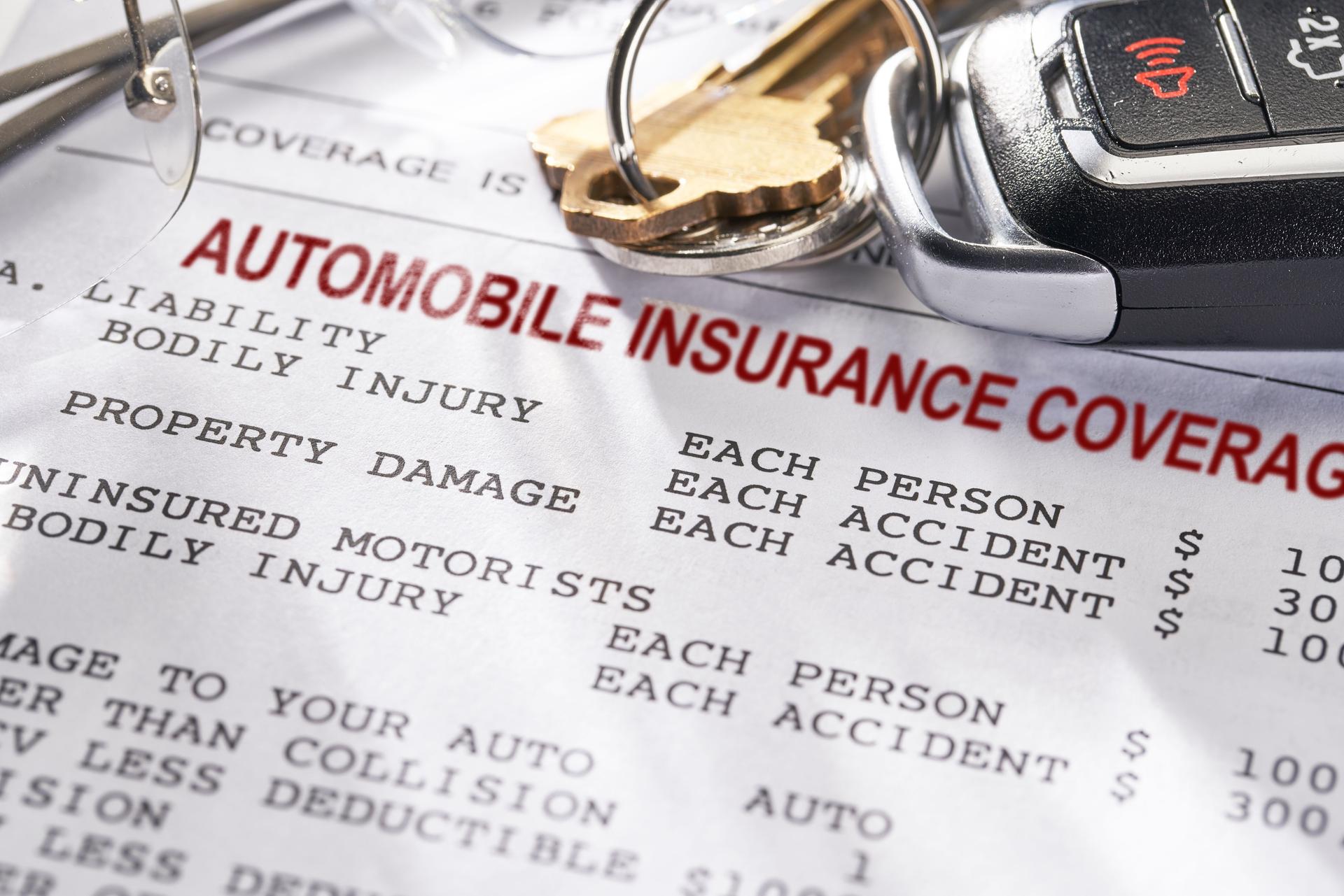 Auto and Car Insurance policy with keys